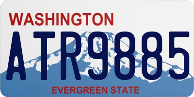 WA license plate ATR9885