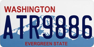 WA license plate ATR9886