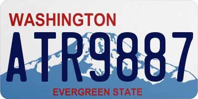 WA license plate ATR9887