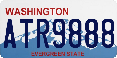 WA license plate ATR9888