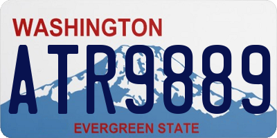WA license plate ATR9889
