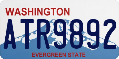 WA license plate ATR9892