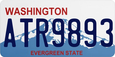 WA license plate ATR9893
