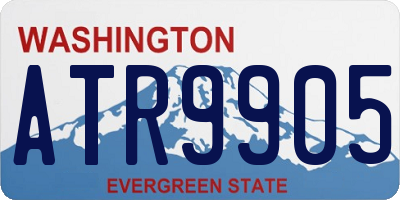 WA license plate ATR9905