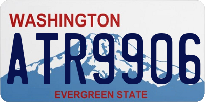 WA license plate ATR9906