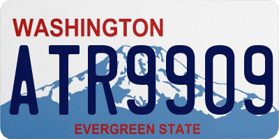 WA license plate ATR9909