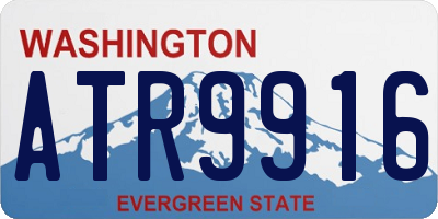 WA license plate ATR9916