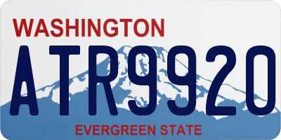 WA license plate ATR9920