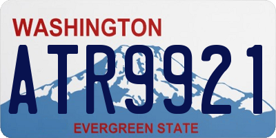 WA license plate ATR9921