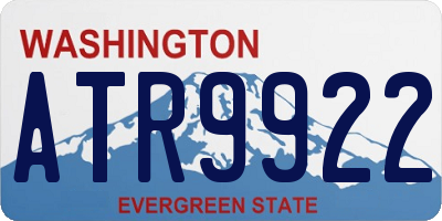WA license plate ATR9922