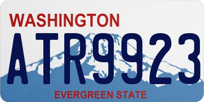WA license plate ATR9923