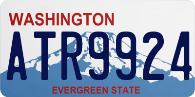 WA license plate ATR9924