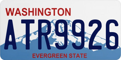 WA license plate ATR9926