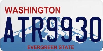 WA license plate ATR9930