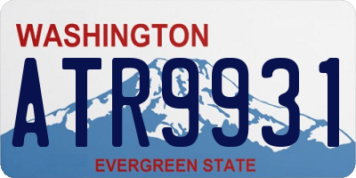 WA license plate ATR9931
