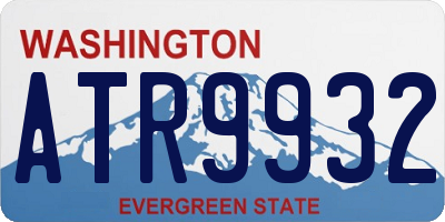 WA license plate ATR9932