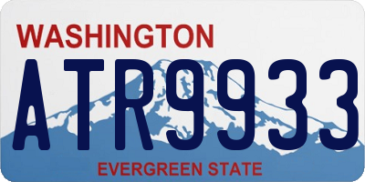 WA license plate ATR9933