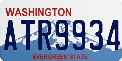 WA license plate ATR9934