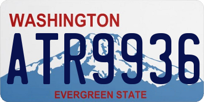 WA license plate ATR9936