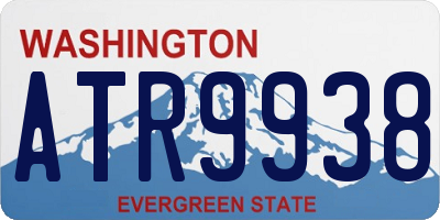 WA license plate ATR9938