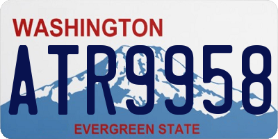 WA license plate ATR9958