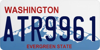WA license plate ATR9961