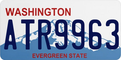 WA license plate ATR9963
