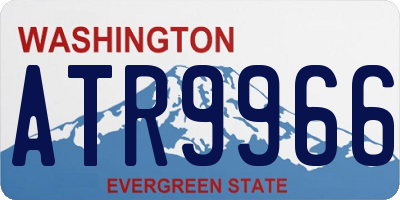 WA license plate ATR9966