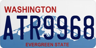 WA license plate ATR9968