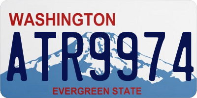 WA license plate ATR9974
