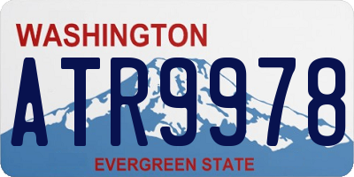 WA license plate ATR9978