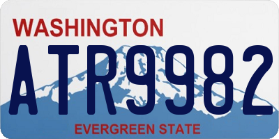 WA license plate ATR9982