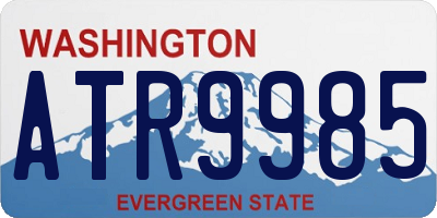 WA license plate ATR9985
