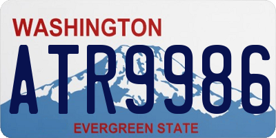 WA license plate ATR9986