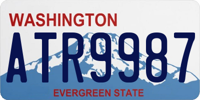 WA license plate ATR9987