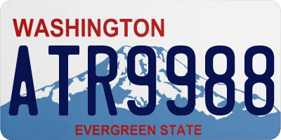 WA license plate ATR9988