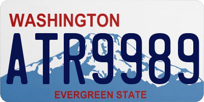 WA license plate ATR9989