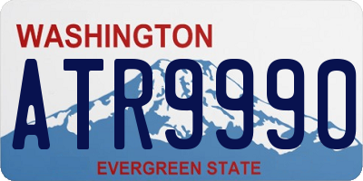 WA license plate ATR9990