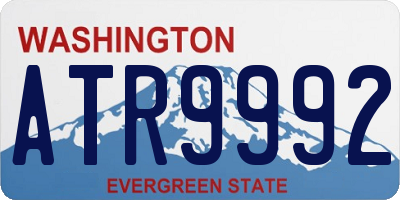 WA license plate ATR9992