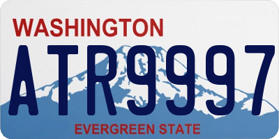 WA license plate ATR9997
