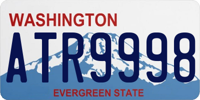 WA license plate ATR9998