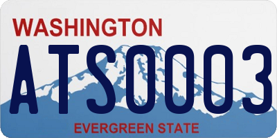 WA license plate ATS0003