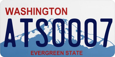 WA license plate ATS0007