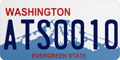WA license plate ATS0010
