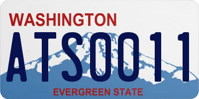 WA license plate ATS0011