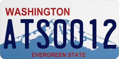 WA license plate ATS0012