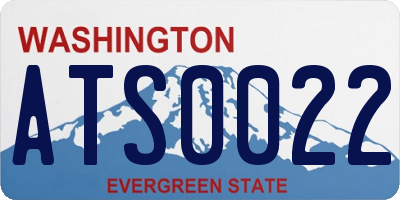 WA license plate ATS0022