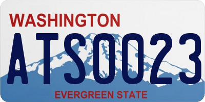 WA license plate ATS0023