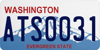 WA license plate ATS0031