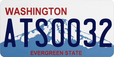 WA license plate ATS0032